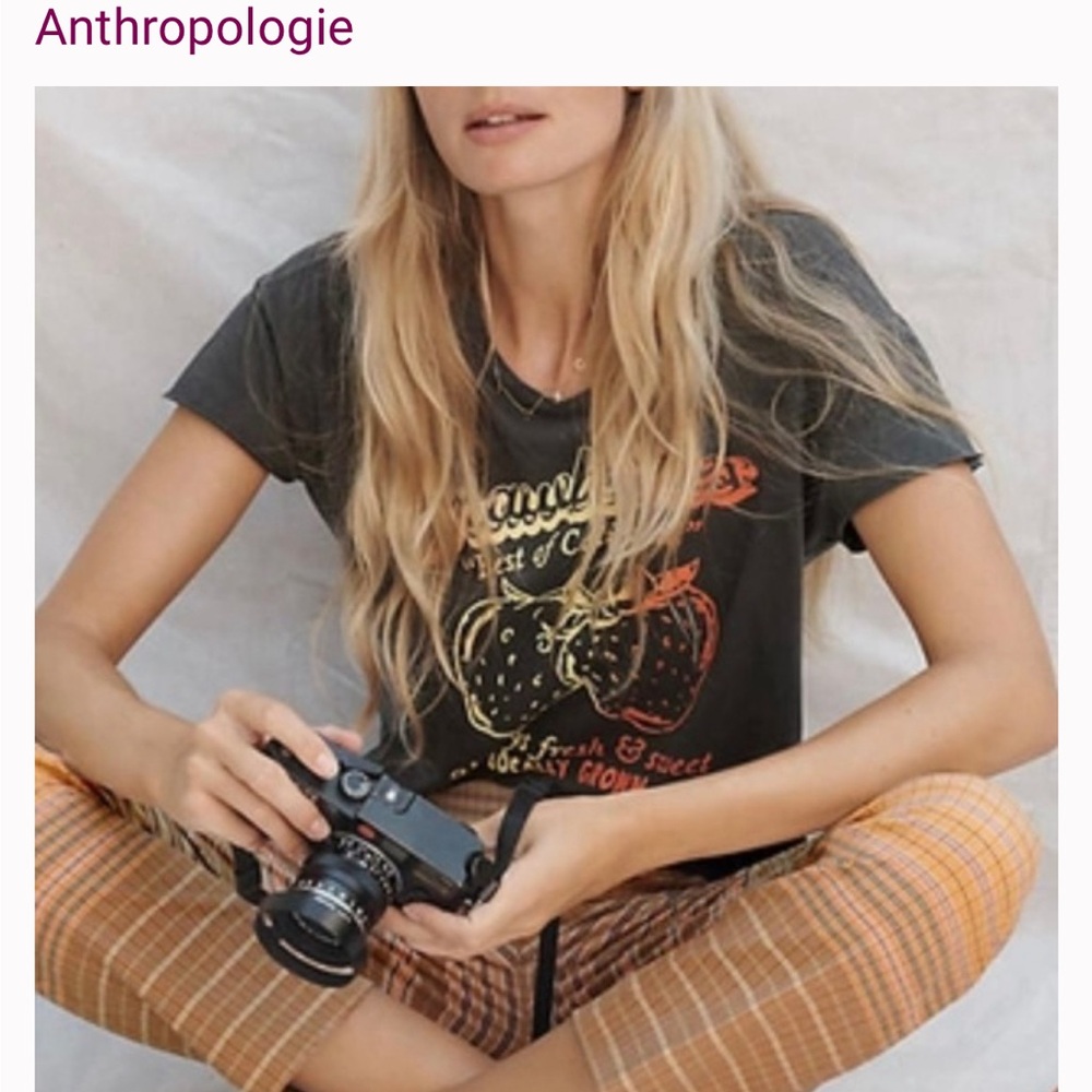 Midnight rider for Anthropologie strawberry tee shirt
